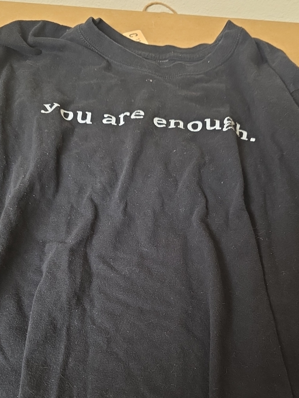 Unisex L Positive Message Graphic Tee - Black